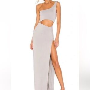 Superdown Women's Light Gray Erla Cutout Maxi Dress